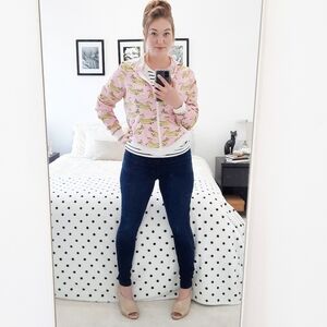 Forever 21+ Pink Alligator Athletic Jacket 0X